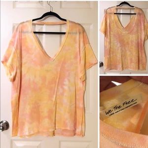 Free People Tie-Dye Scoop-Back Tee